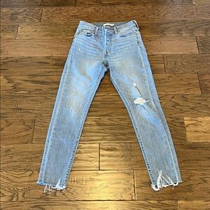Levi's Light Blue Skinny Jeans - Distressed Ankles